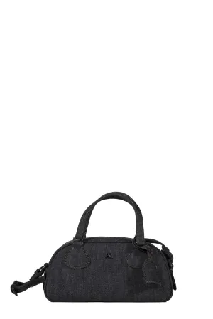 FRIDAY DENIM BOWLING BAGUETTE BAG / GRY