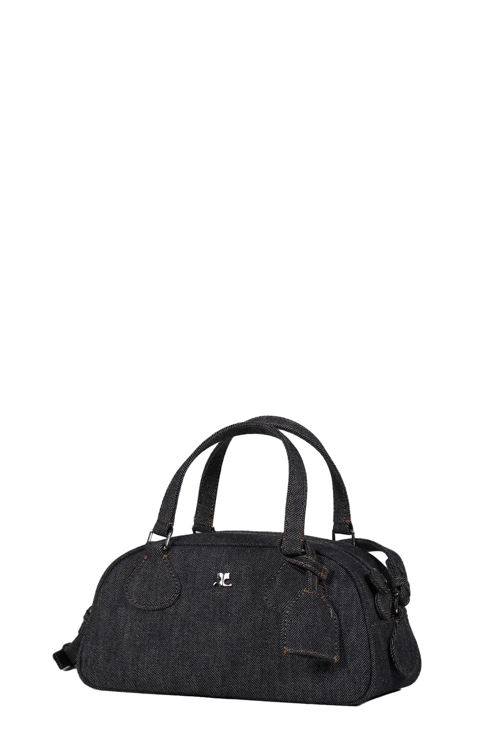 FRIDAY DENIM BOWLING BAGUETTE BAG / GRY