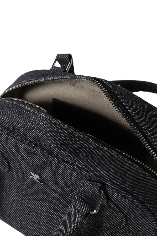 FRIDAY DENIM BOWLING BAGUETTE BAG / GRY
