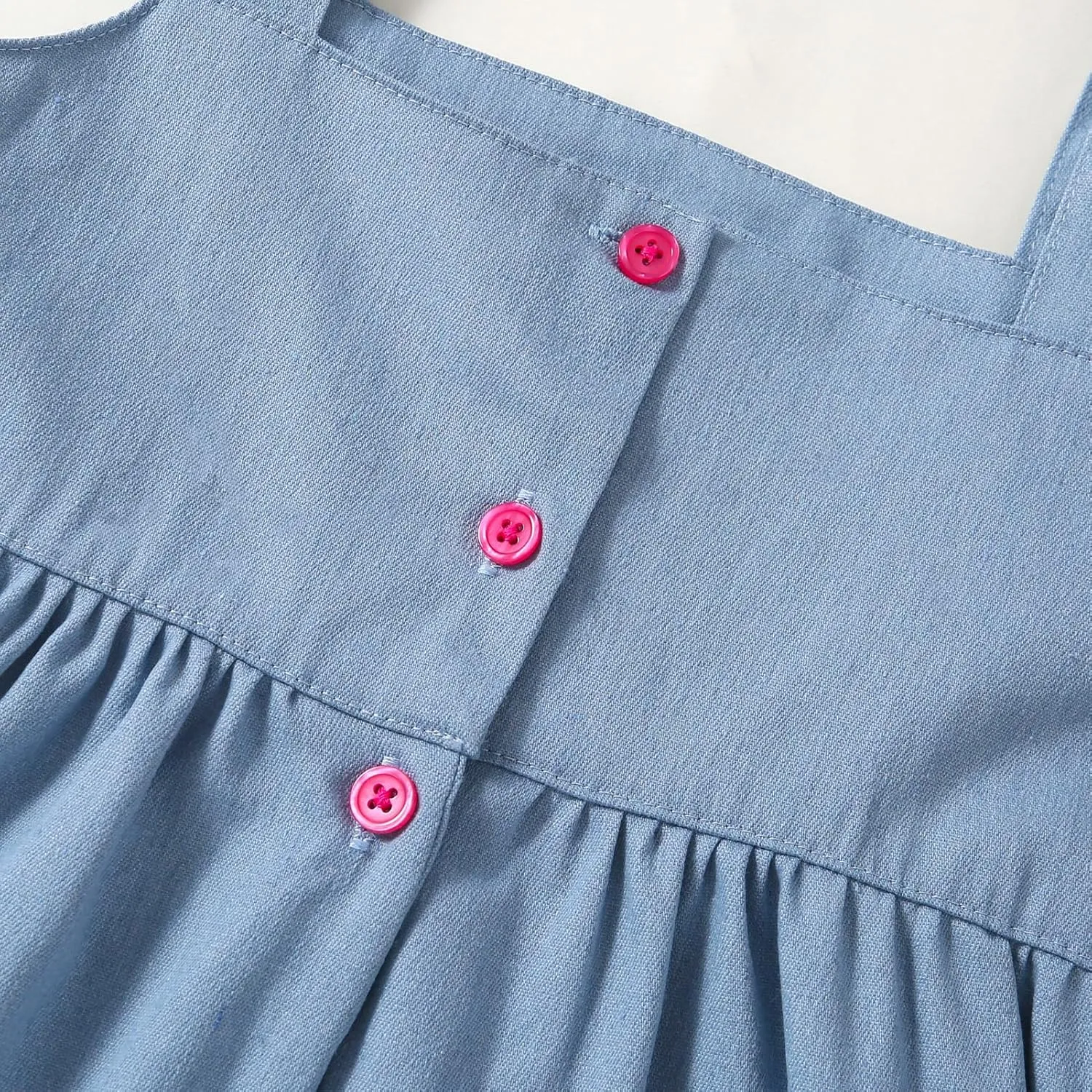 Frogwill Toddler Girls Fifties Summer Dress Blue Rainbow 2-7Y