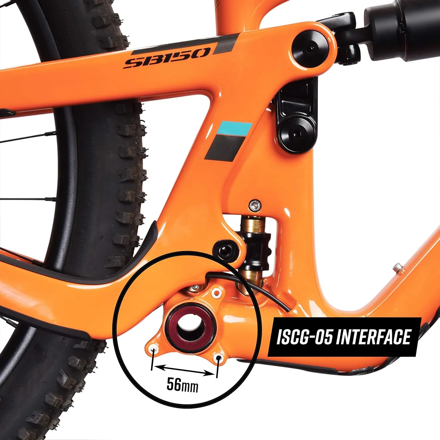 Funn Zippa DH Chain Guide, ISCG05 Interface, BSA Adapter Included, 32T-38T, Mountain Bike Chain Protector