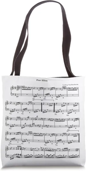 Fur Elise - Ludwig van Beethoven Score Tote Bag