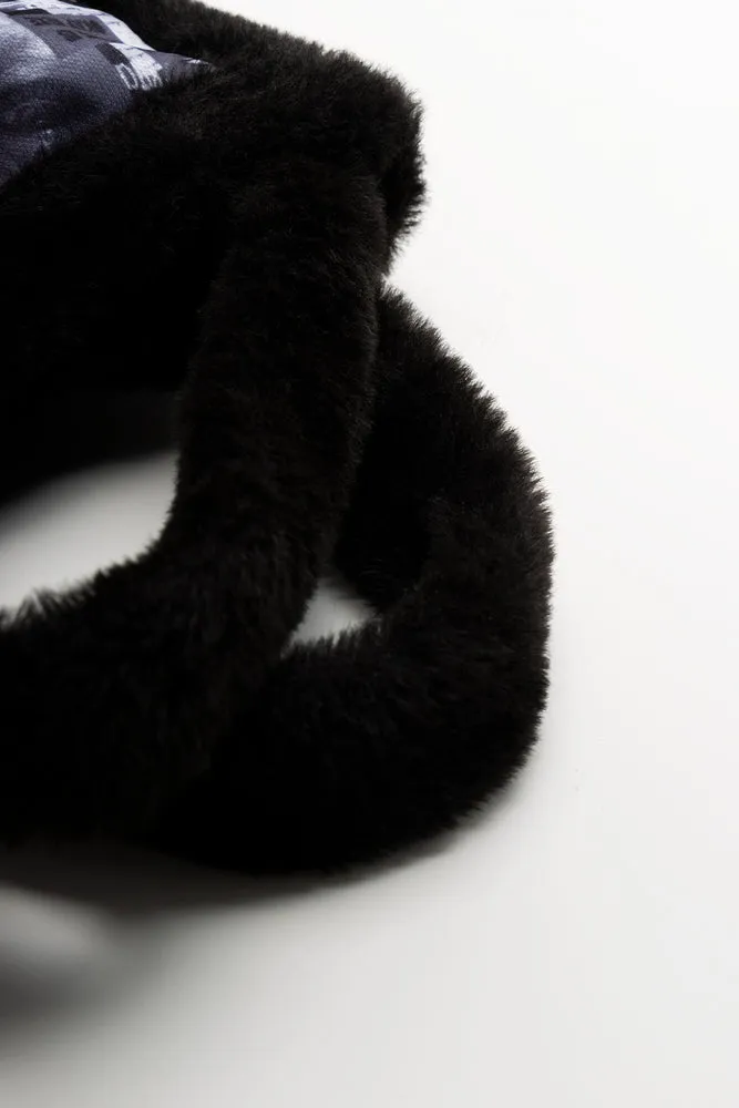 Fur Handbag Black