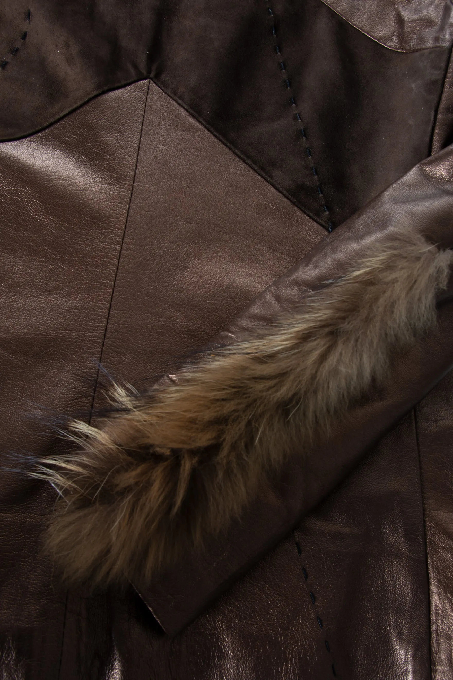 Fur Trimmed Leather Jacket