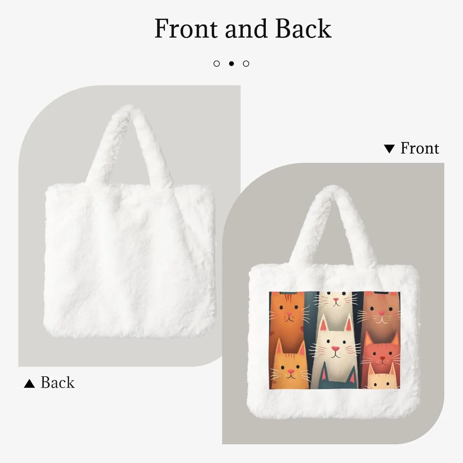 Furry Purse, Fluffy Tote Bag for Women Winter Faux Fur Bag Fuzzy Purse and Handbags