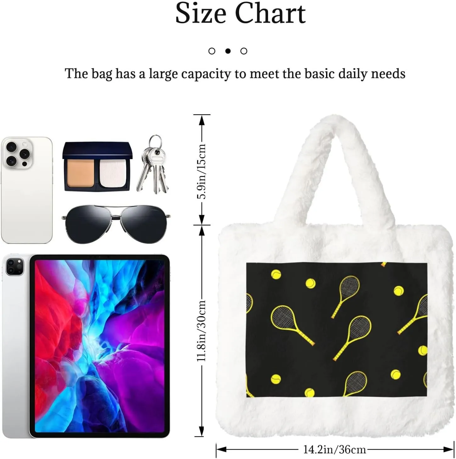 Furry Purse, Fluffy Tote Bag for Women Winter Faux Fur Bag Fuzzy Purse and Handbags