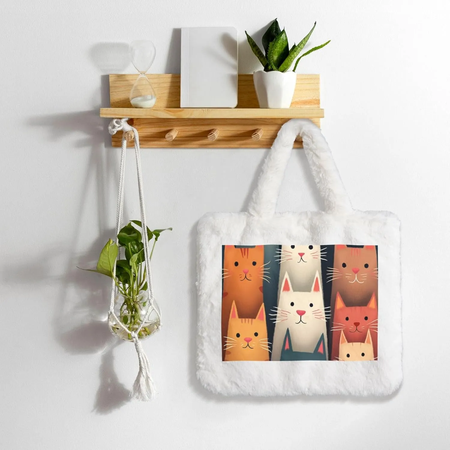 Furry Purse, Fluffy Tote Bag for Women Winter Faux Fur Bag Fuzzy Purse and Handbags