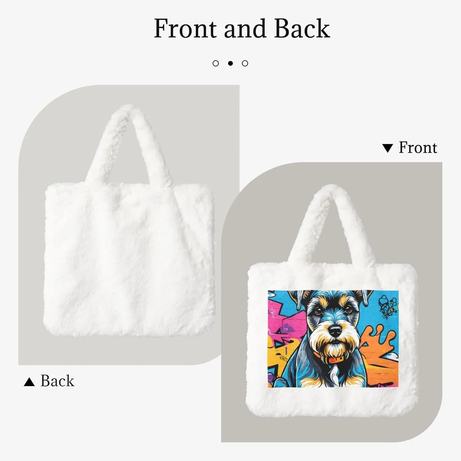 Furry Purse, Fluffy Tote Bag for Women Winter Faux Fur Bag Fuzzy Purse and Handbags