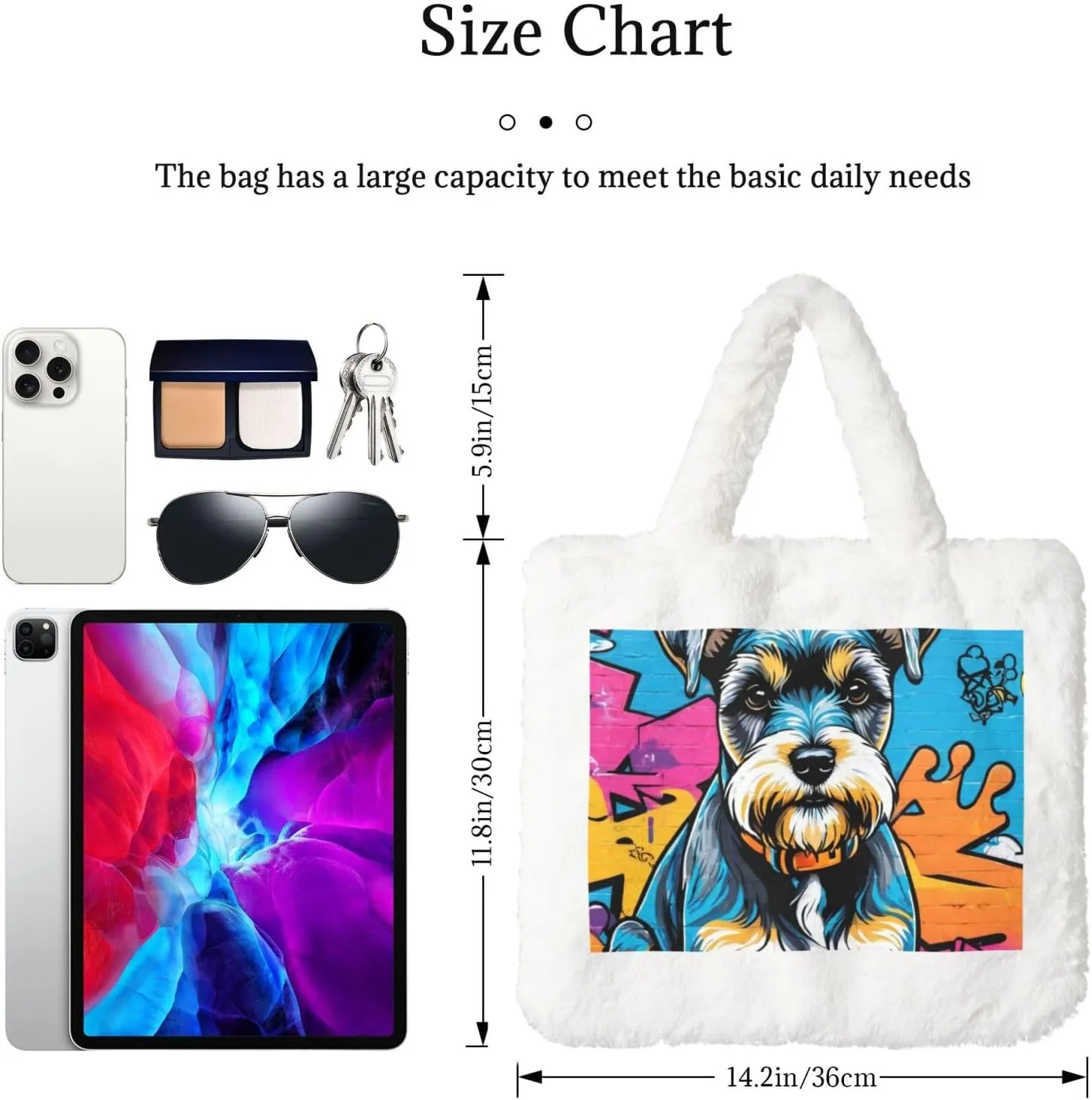 Furry Purse, Fluffy Tote Bag for Women Winter Faux Fur Bag Fuzzy Purse and Handbags