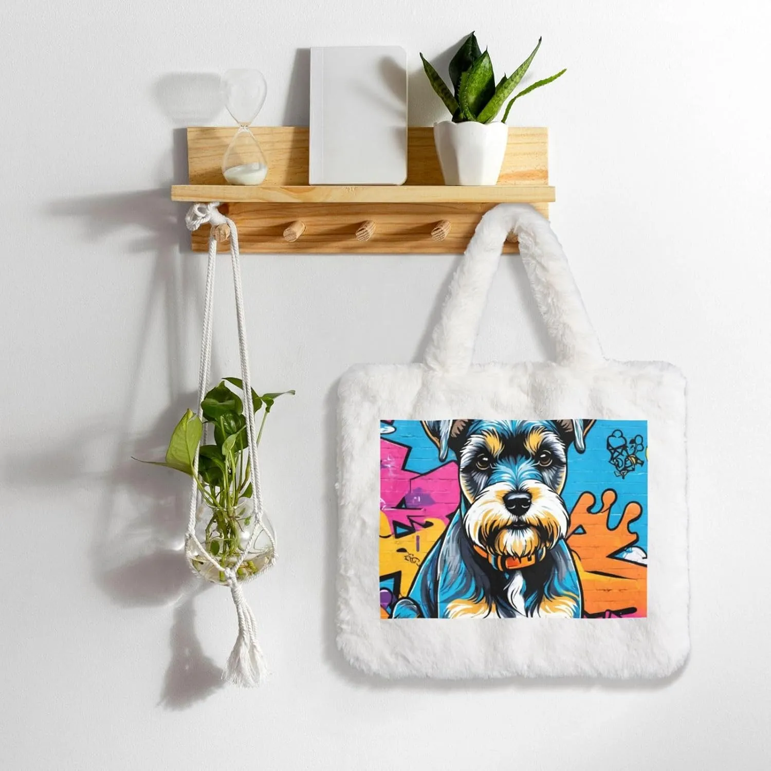 Furry Purse, Fluffy Tote Bag for Women Winter Faux Fur Bag Fuzzy Purse and Handbags