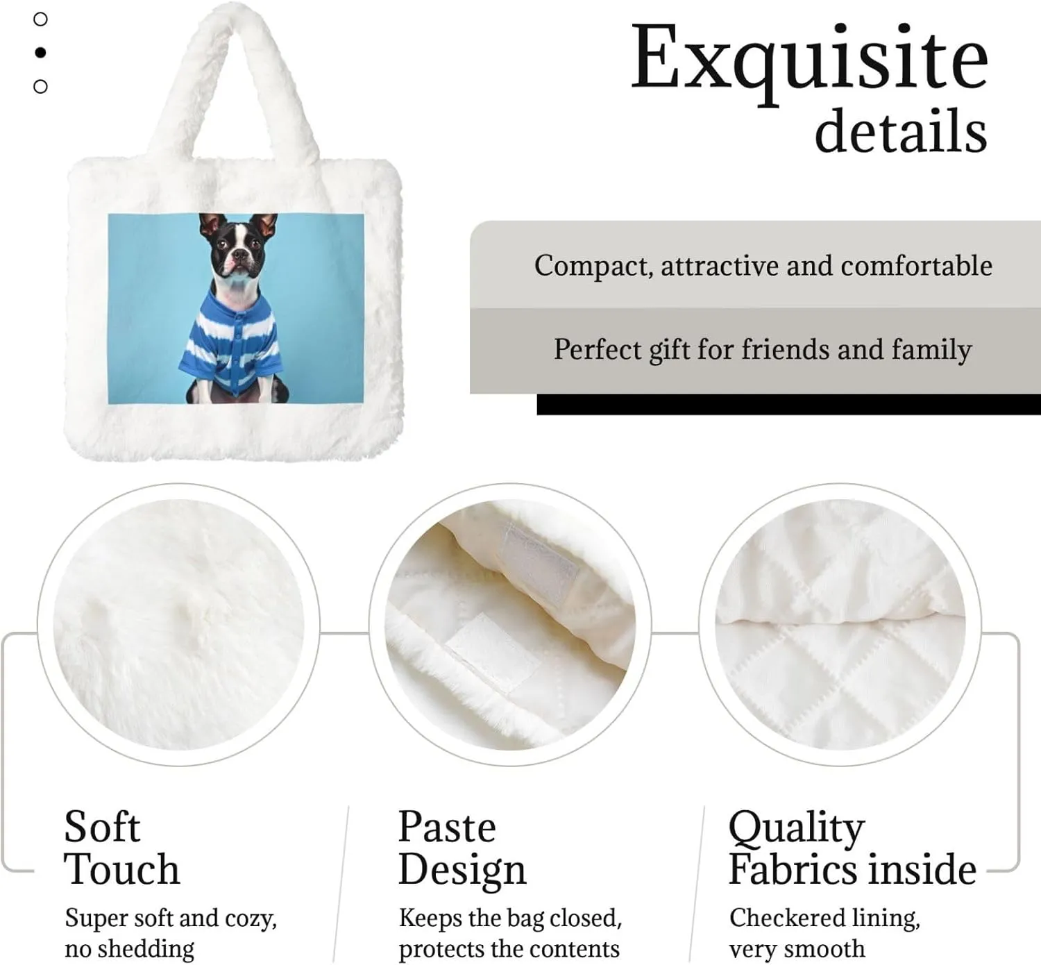 Furry Purse for Women, Plush Shoulder Handbag Faux Fur Bag Fluffy Tote Bag, Winter Tote Handbag
