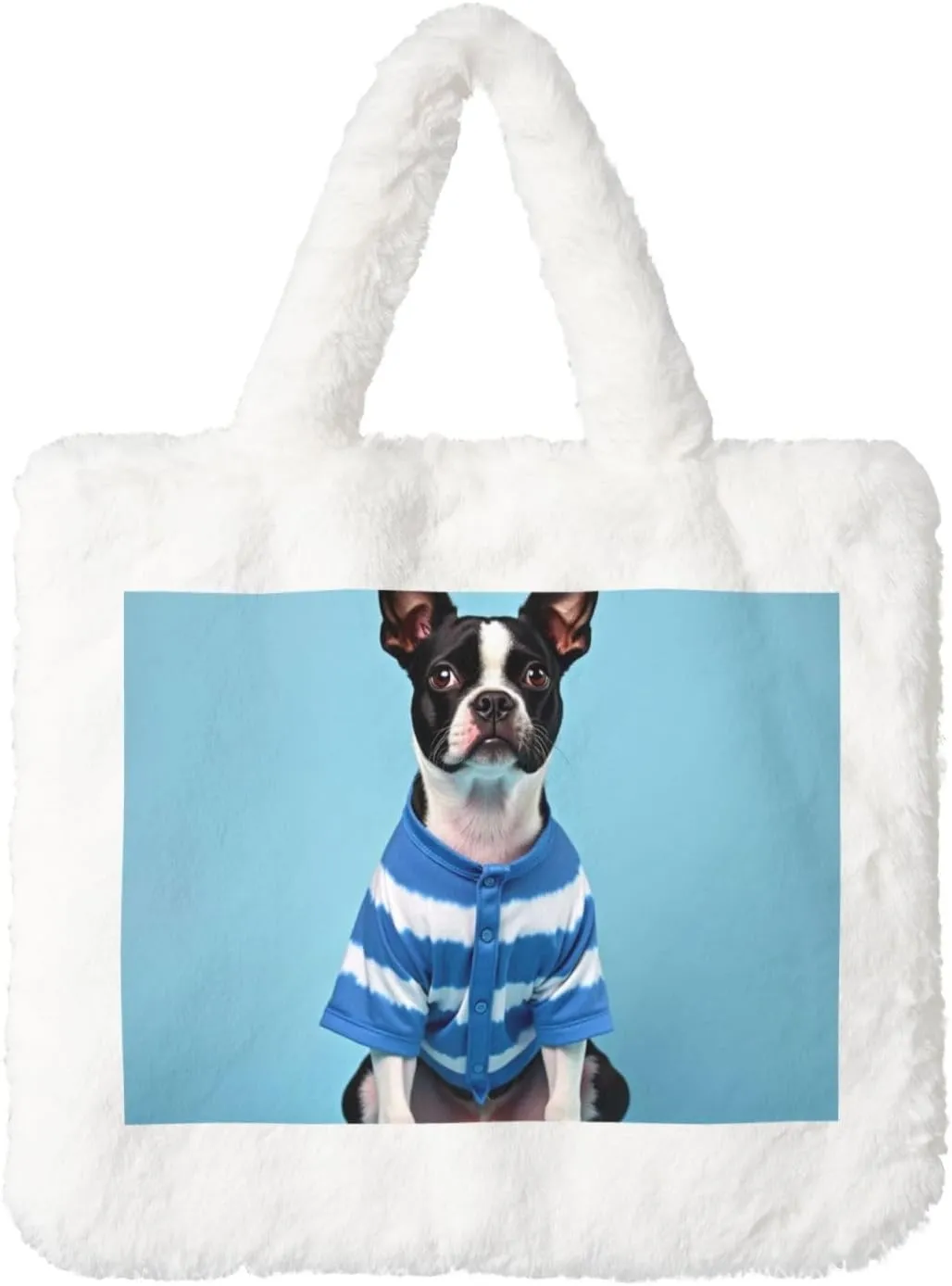 Furry Purse for Women, Plush Shoulder Handbag Faux Fur Bag Fluffy Tote Bag, Winter Tote Handbag