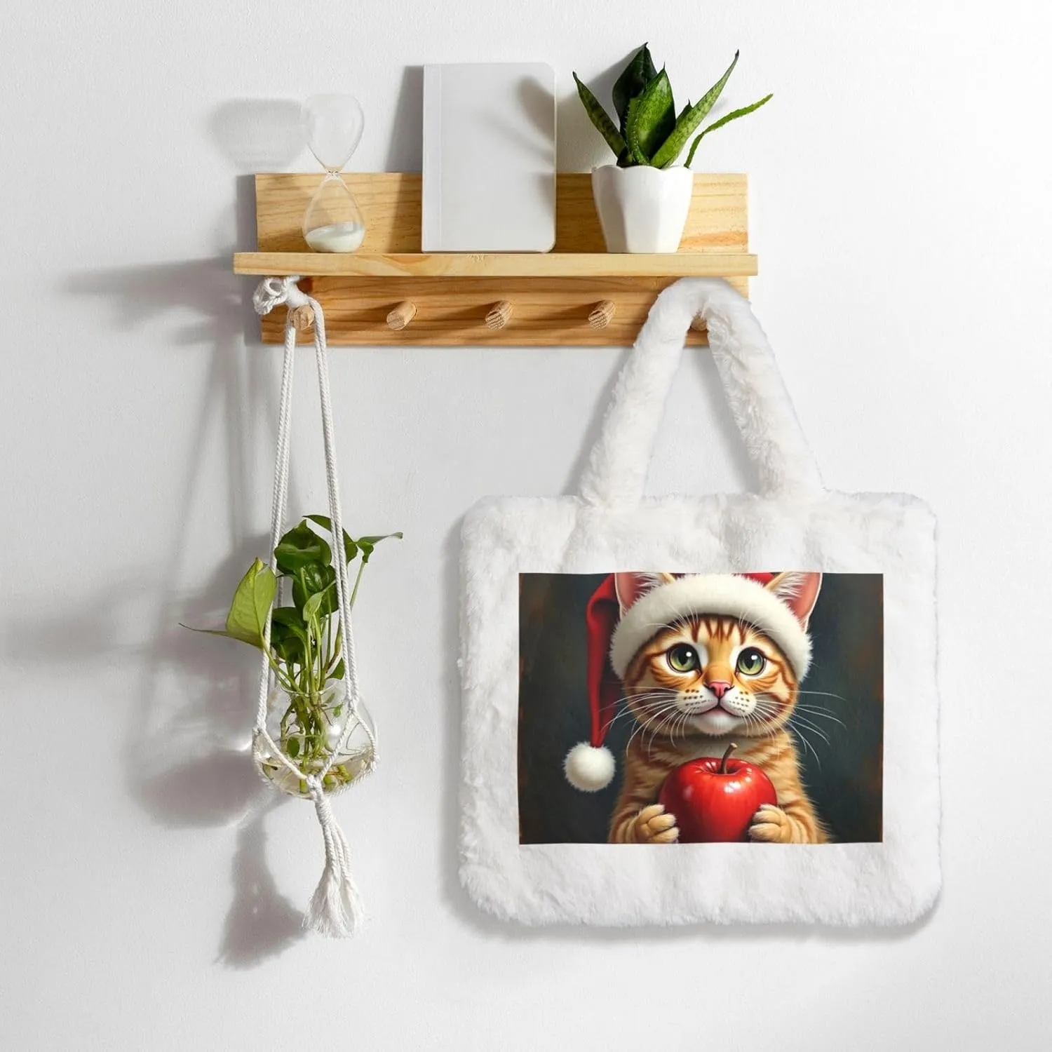 Furry Purse for Women, Plush Shoulder Handbag Faux Fur Bag Fluffy Tote Bag, Winter Tote Handbag