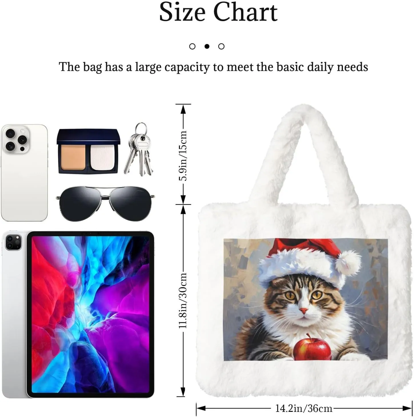 Furry Purse for Women, Plush Shoulder Handbag Faux Fur Bag Fluffy Tote Bag, Winter Tote Handbag