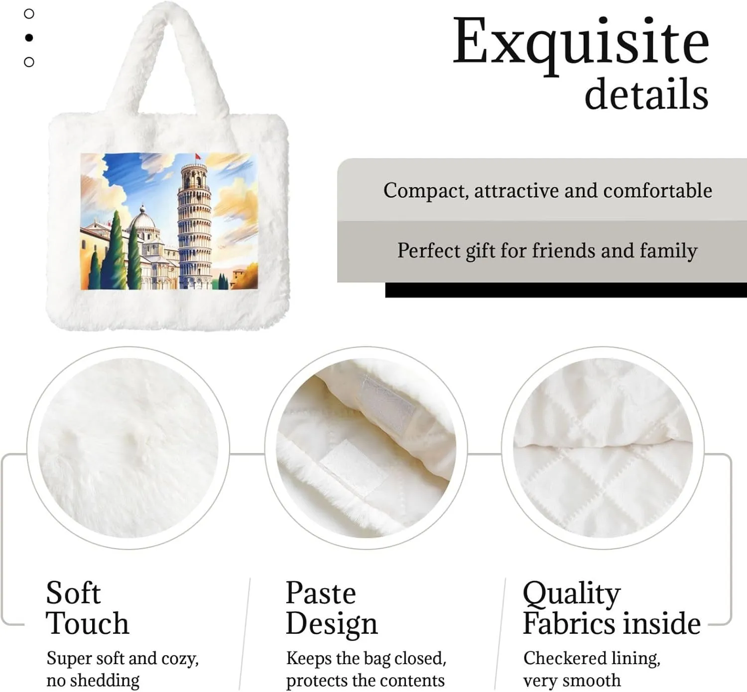 Furry Purse for Women, Plush Shoulder Handbag Faux Fur Bag Fluffy Tote Bag, Winter Tote Handbag