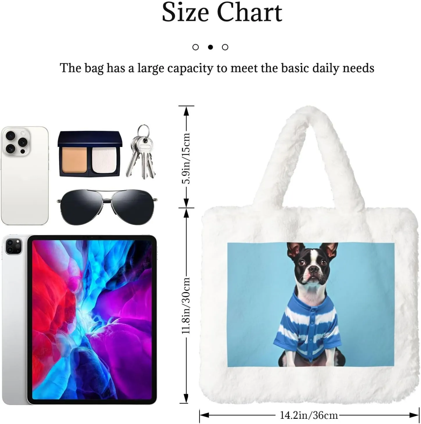Furry Purse for Women, Plush Shoulder Handbag Faux Fur Bag Fluffy Tote Bag, Winter Tote Handbag