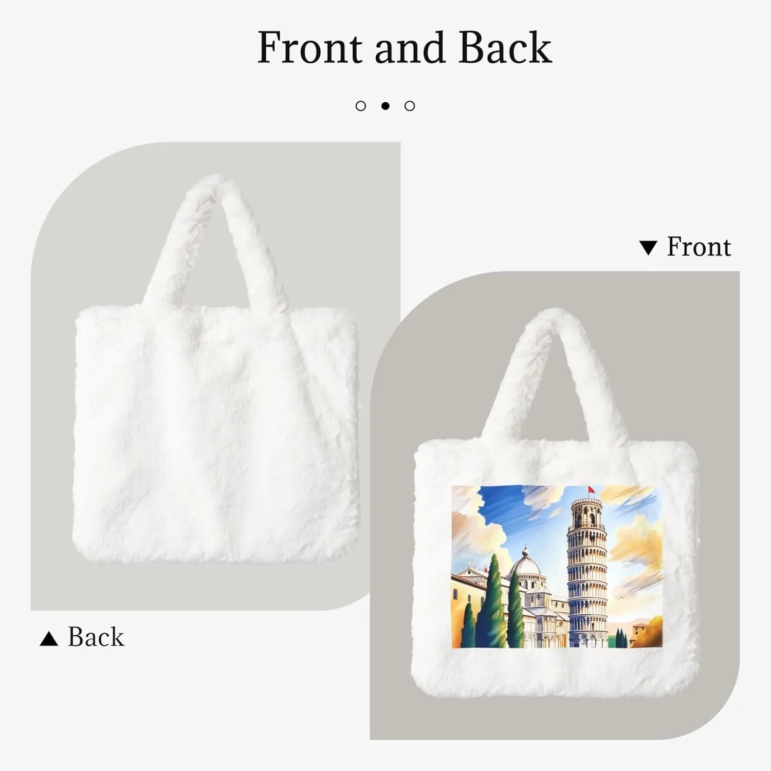 Furry Purse for Women, Plush Shoulder Handbag Faux Fur Bag Fluffy Tote Bag, Winter Tote Handbag