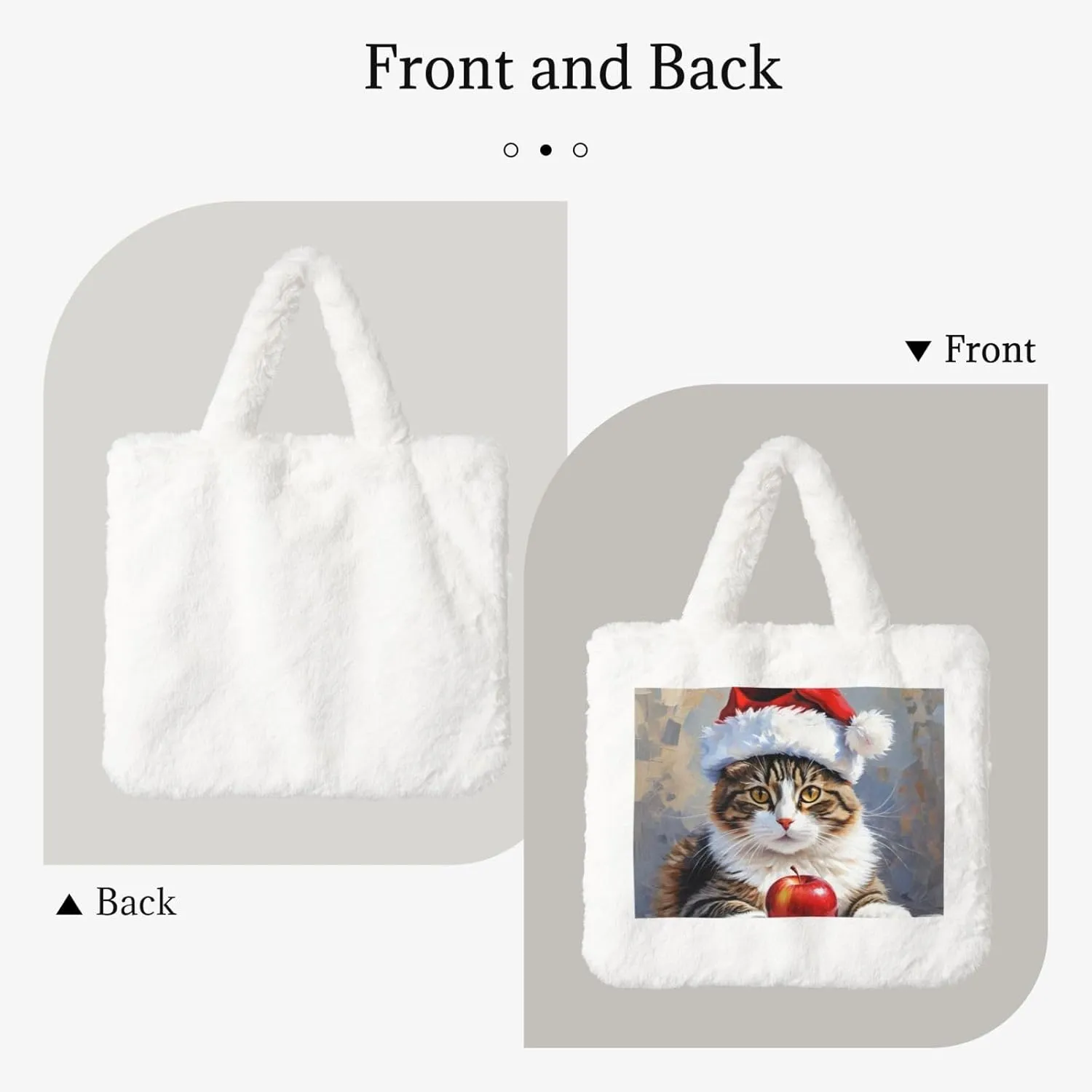 Furry Purse for Women, Plush Shoulder Handbag Faux Fur Bag Fluffy Tote Bag, Winter Tote Handbag