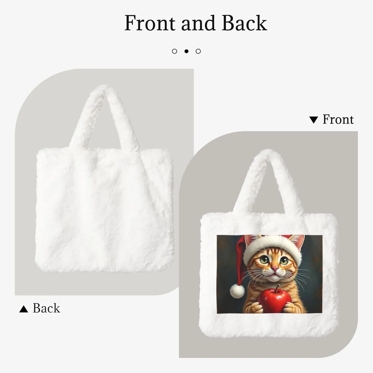 Furry Purse for Women, Plush Shoulder Handbag Faux Fur Bag Fluffy Tote Bag, Winter Tote Handbag