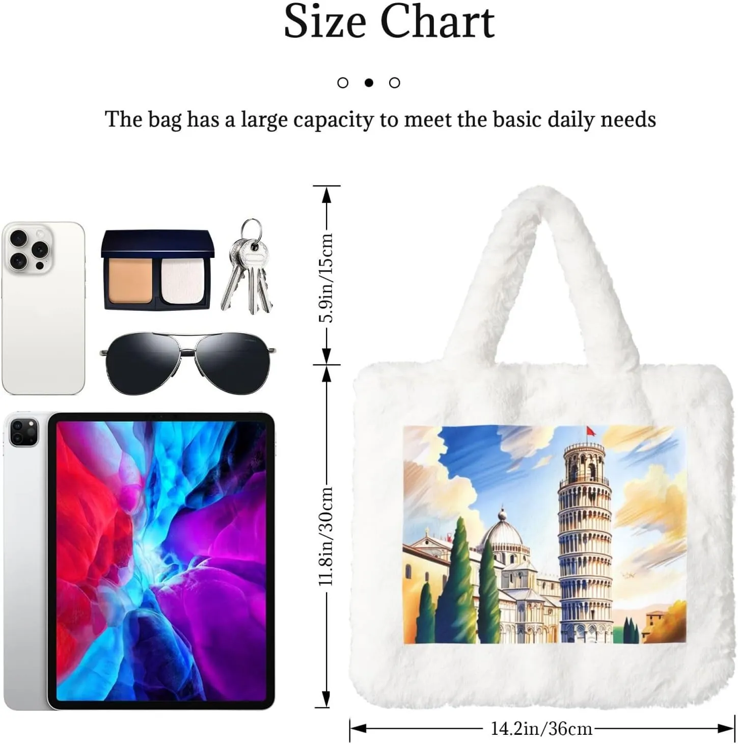 Furry Purse for Women, Plush Shoulder Handbag Faux Fur Bag Fluffy Tote Bag, Winter Tote Handbag