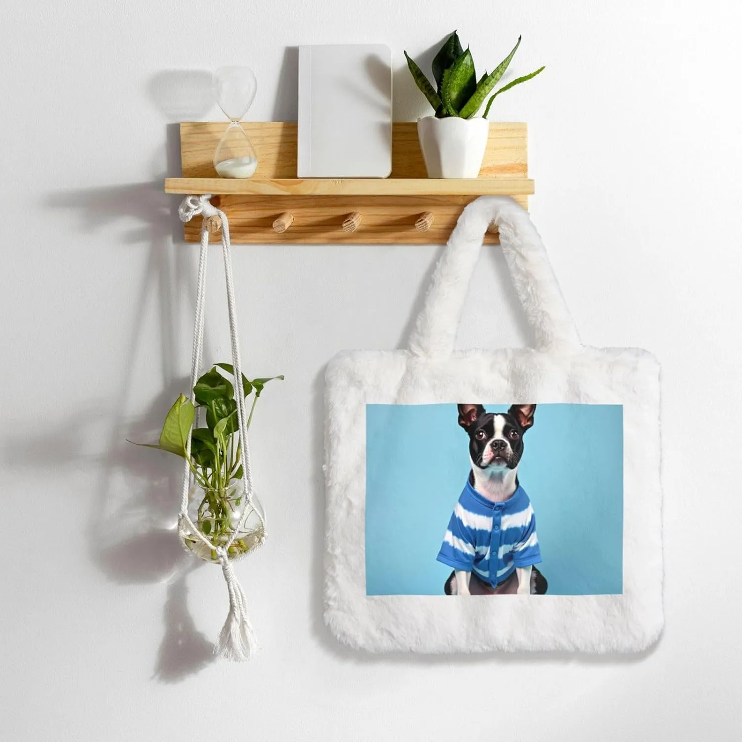 Furry Purse for Women, Plush Shoulder Handbag Faux Fur Bag Fluffy Tote Bag, Winter Tote Handbag