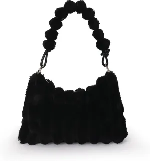 Furry Purse Y2K Fluffy Bags Faux Fur Purses for Women Fuzzy Tote Bag Plush Shoulder Handbags