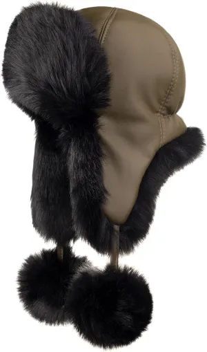 Futrzane Aviator Hat - Winter Trapper Hats for Women - Warm Russian Bomber Hat