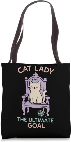 Future Crazy Cat Lady Cute Feline Obsession Quirky Cat Life Tote Bag