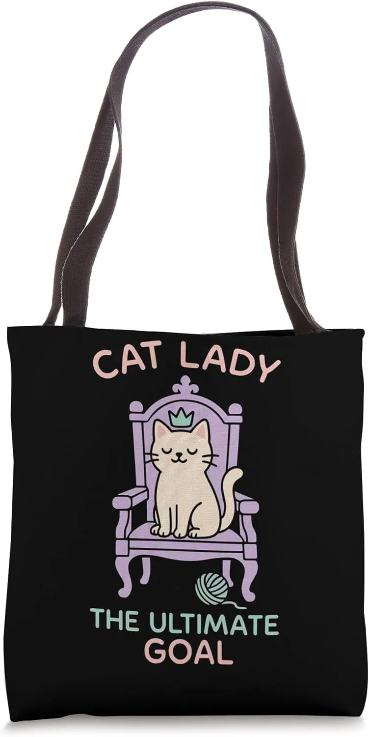 Future Crazy Cat Lady Cute Feline Obsession Quirky Cat Life Tote Bag