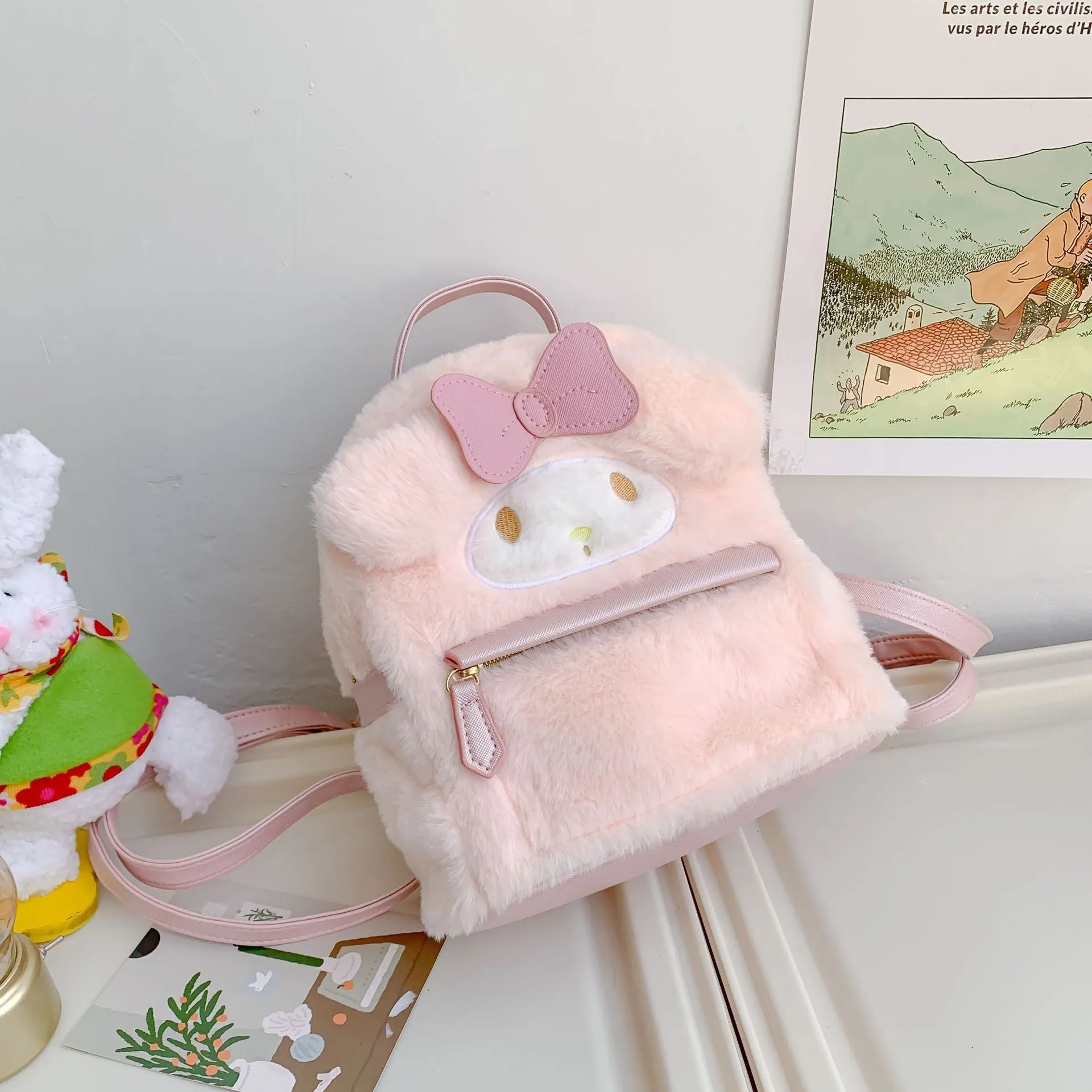 Fuzzy Plush Kawaii Backpack