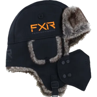 FXR Youth Trapper Hat Blk/Orange