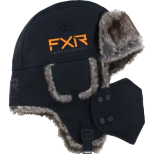FXR Youth Trapper Hat Blk/Orange