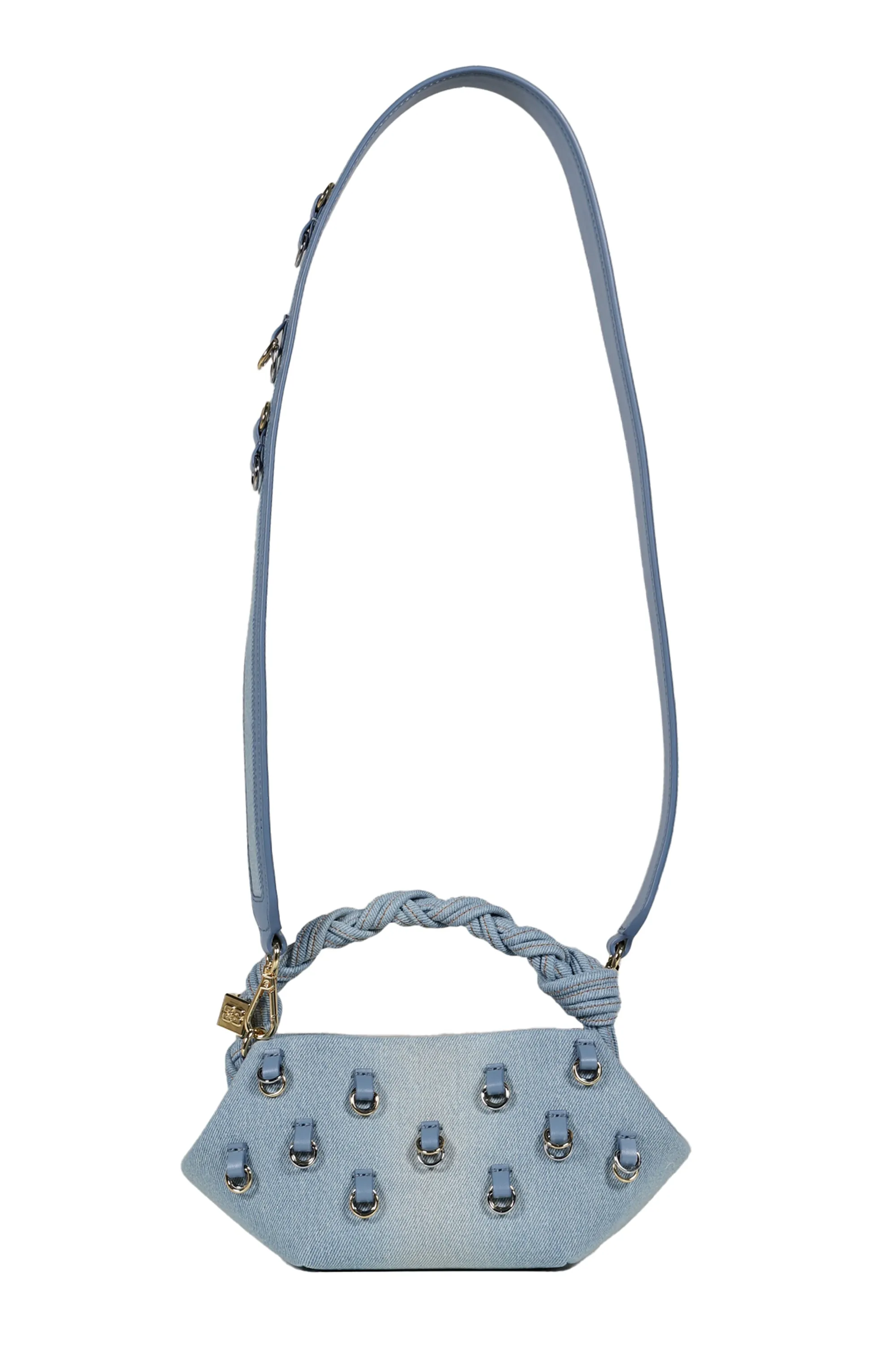 GANNI BOU BAG MINI WASHED DENIM CHARMS / FADED DENIM