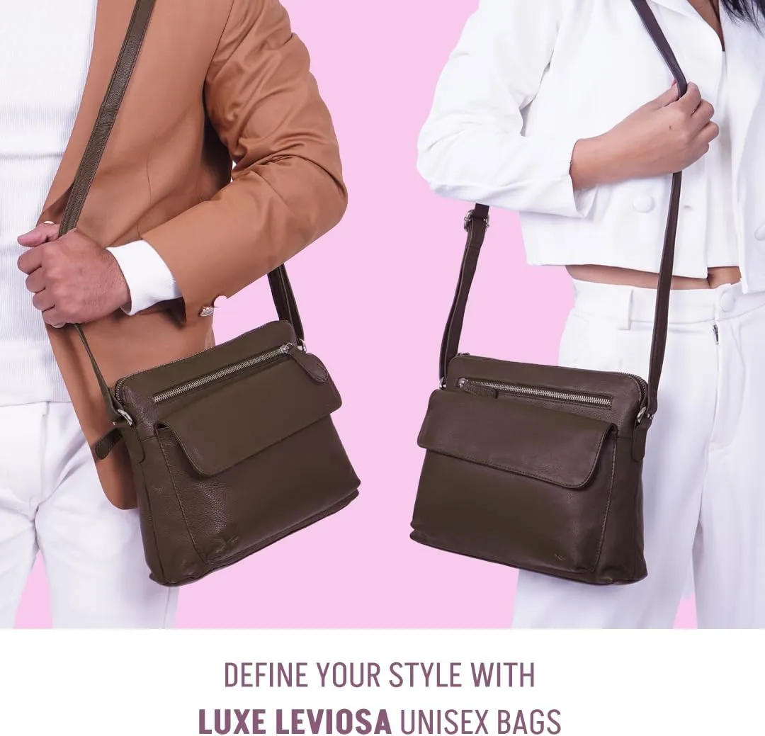 Genuine Leather Crossbody Bag for Women – Medium Size Leathure Purse, Stylish and Durable Handbags for Women