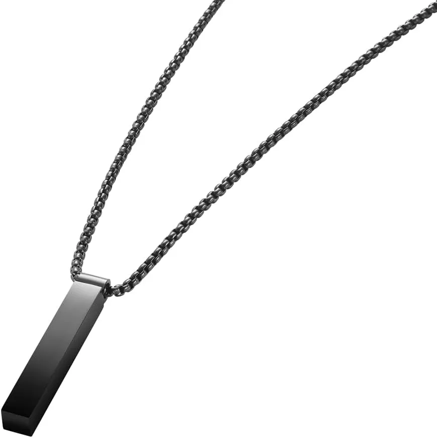 Geoffrey Beene 3D Customizable Vertical Bar Pendant Necklace