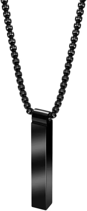 Geoffrey Beene 3D Customizable Vertical Bar Pendant Necklace