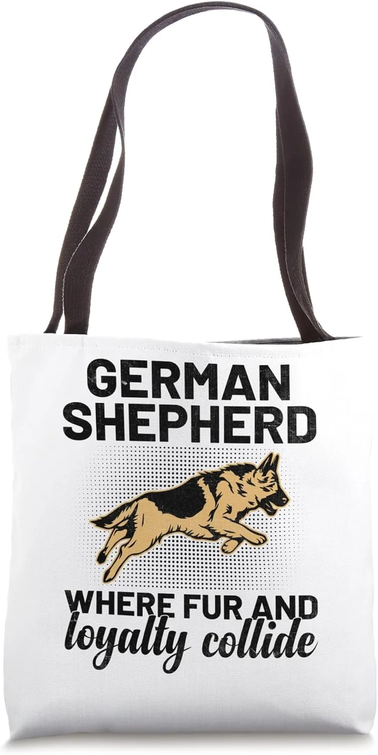 German Shepherd Where Fur And Loyalty Collide GSD Dog Lover Tote Bag