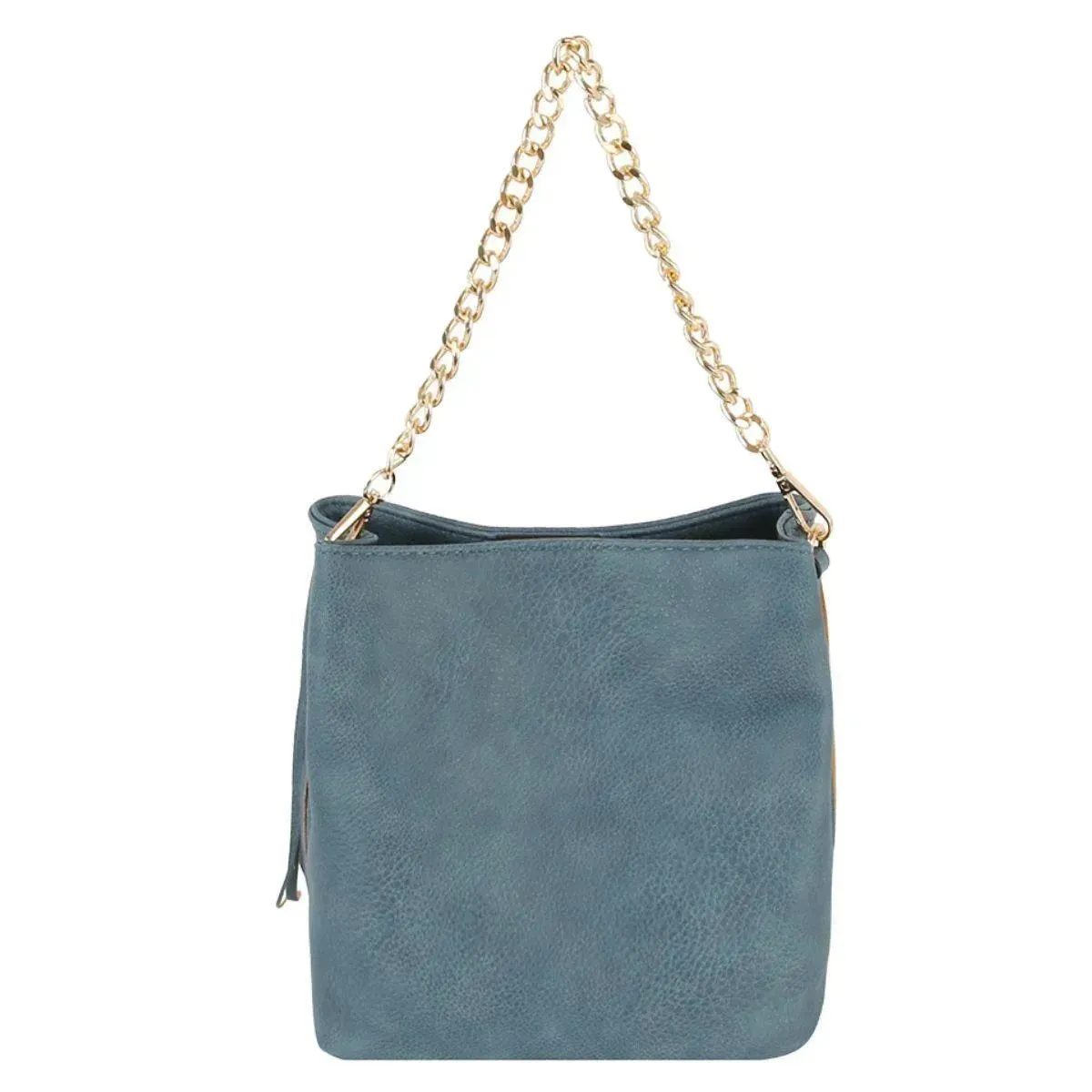 Get the Perfect Denim-blue Faux Leather Fringe Handbag for Women