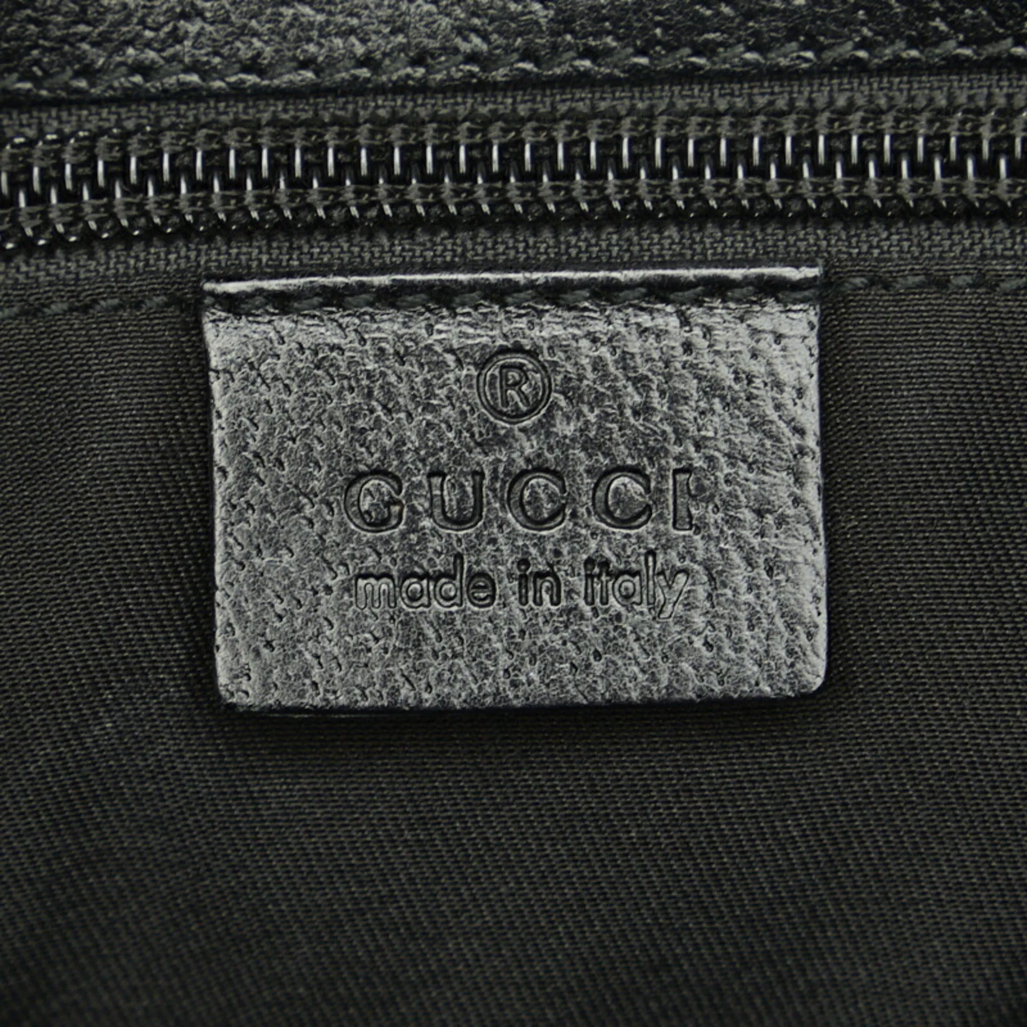 GG Bag Handcrafted Elegant Black Canvas 114273 GUCCI Leather Shoulder Women's