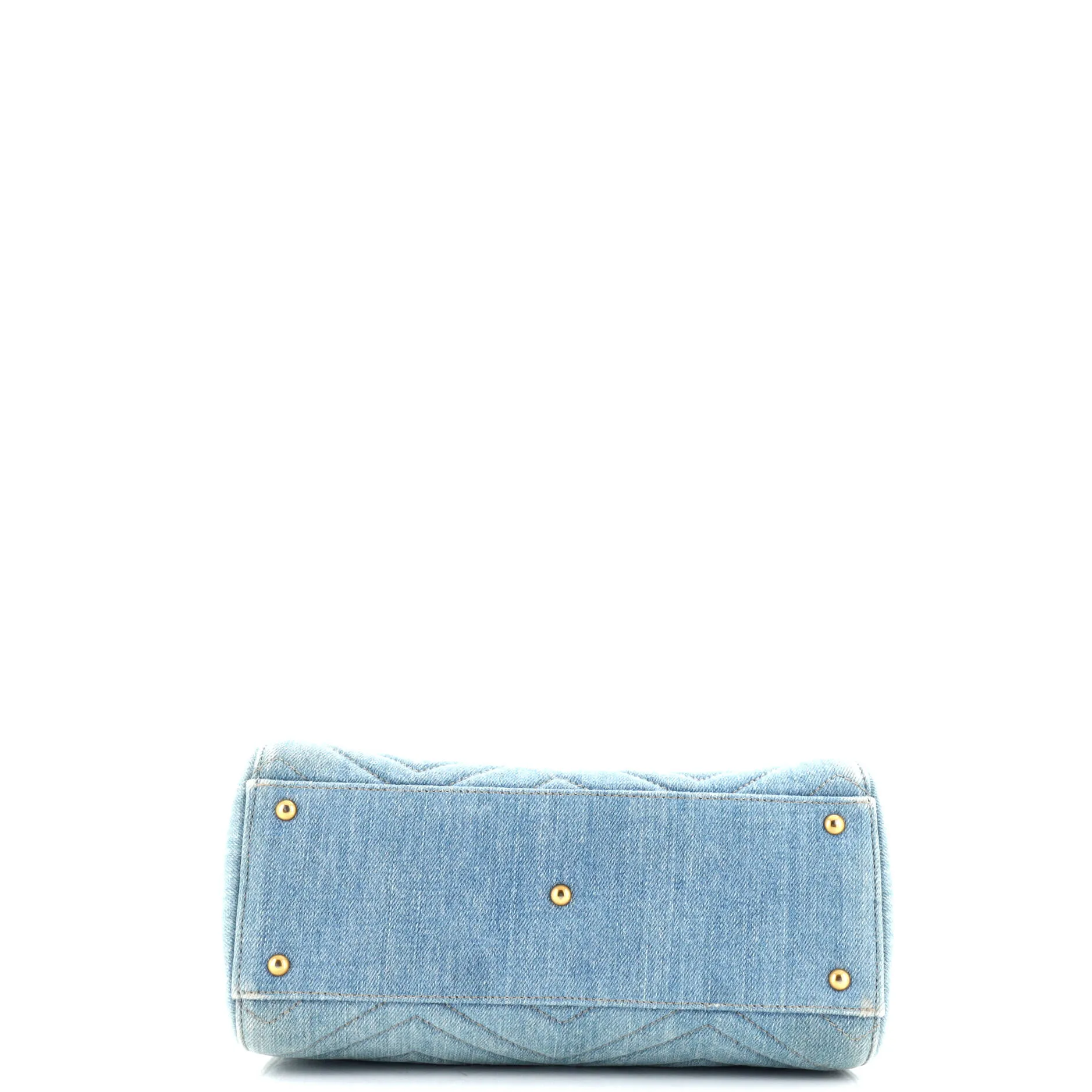 GG Marmont Tote Embroidered Matelasse Denim Small