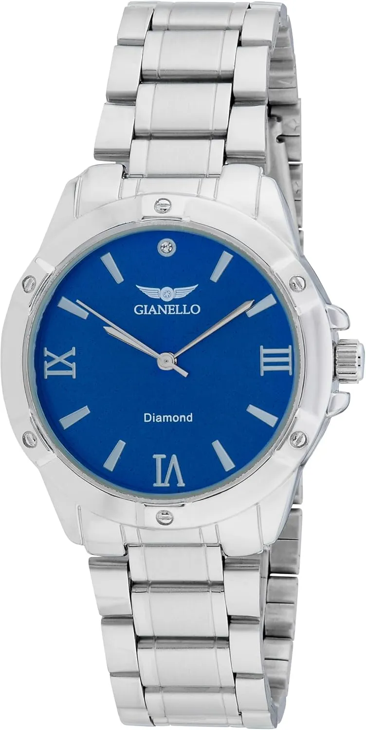 Gianello Men's Genuine Diamond Dial Watch