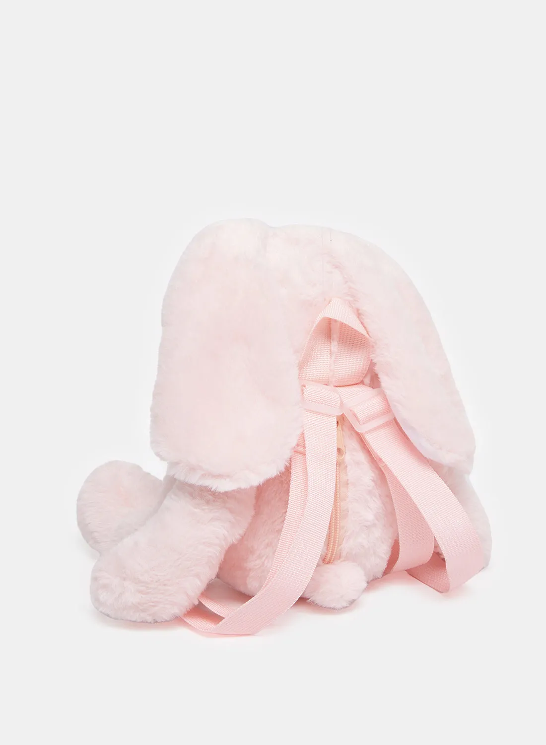 Girls Pink Faux Fur Backpack