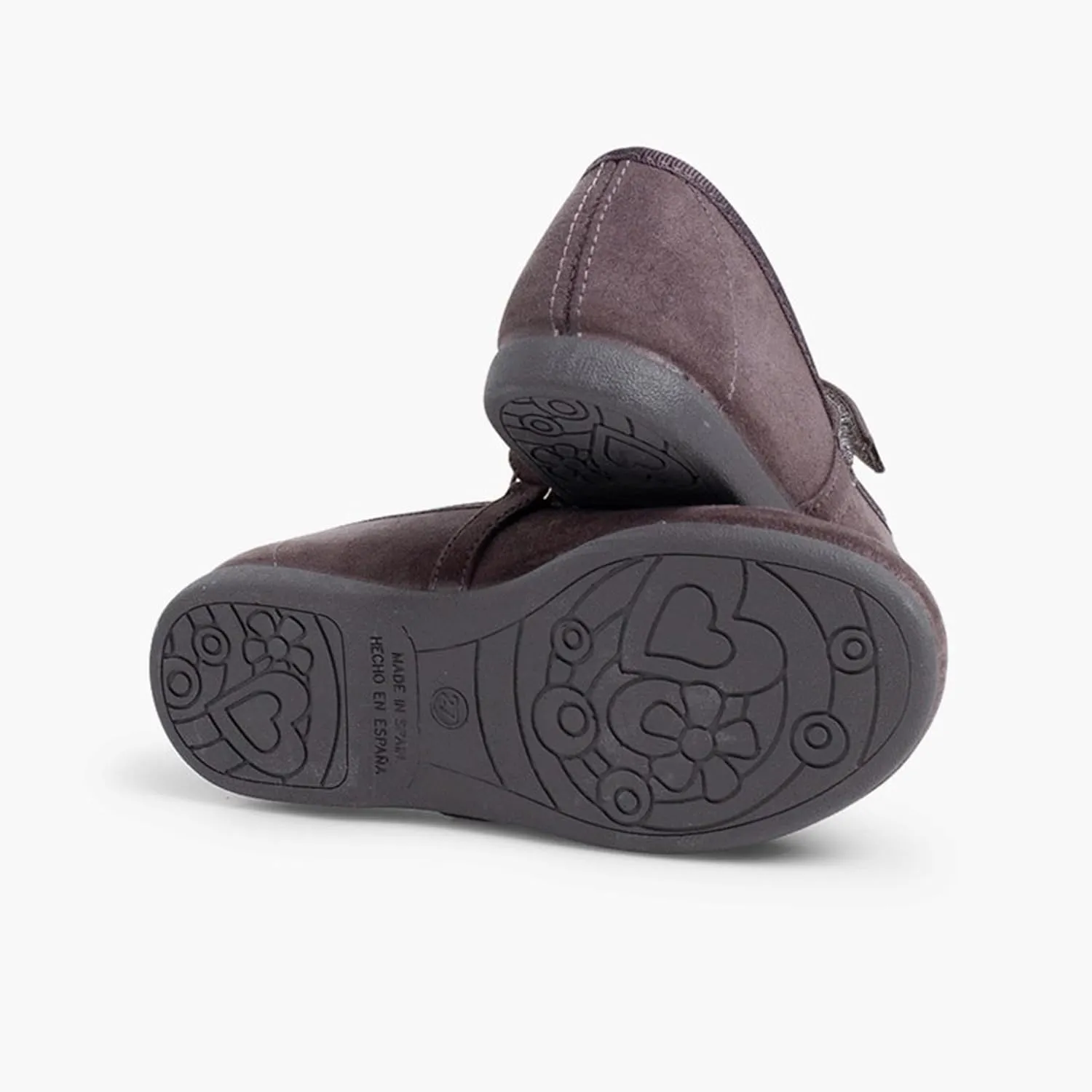 Girls Riptape Faux Suede Mary Janes