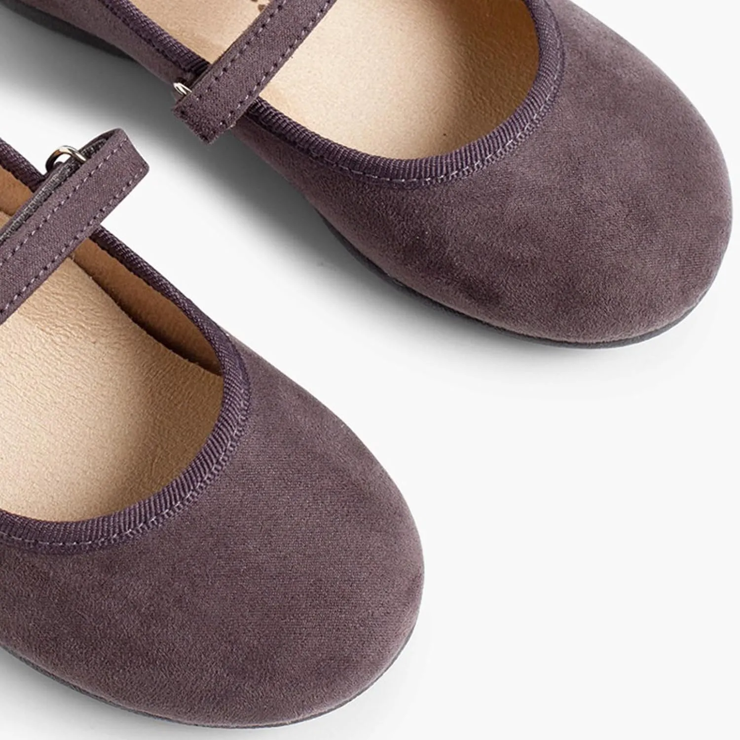 Girls Riptape Faux Suede Mary Janes