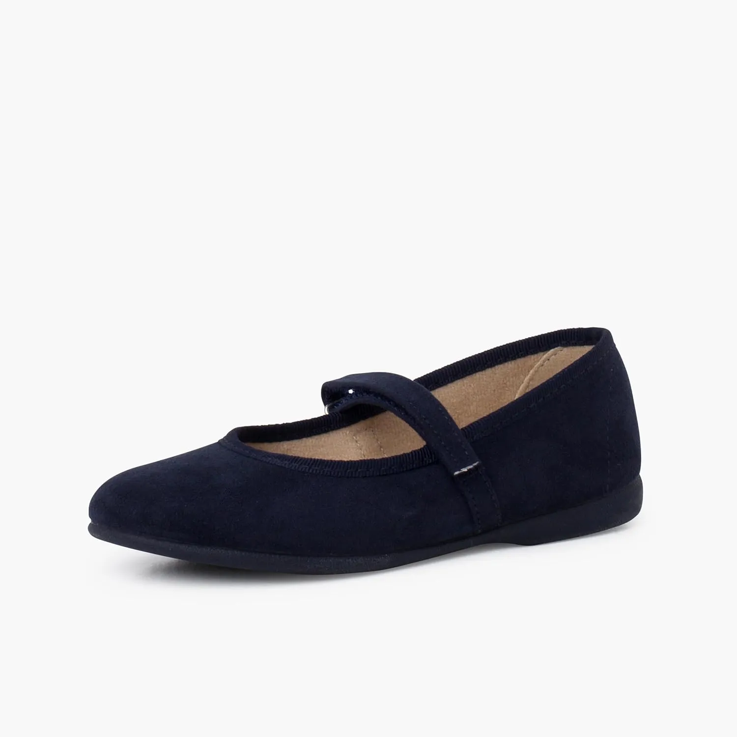 Girls Riptape Faux Suede Mary Janes