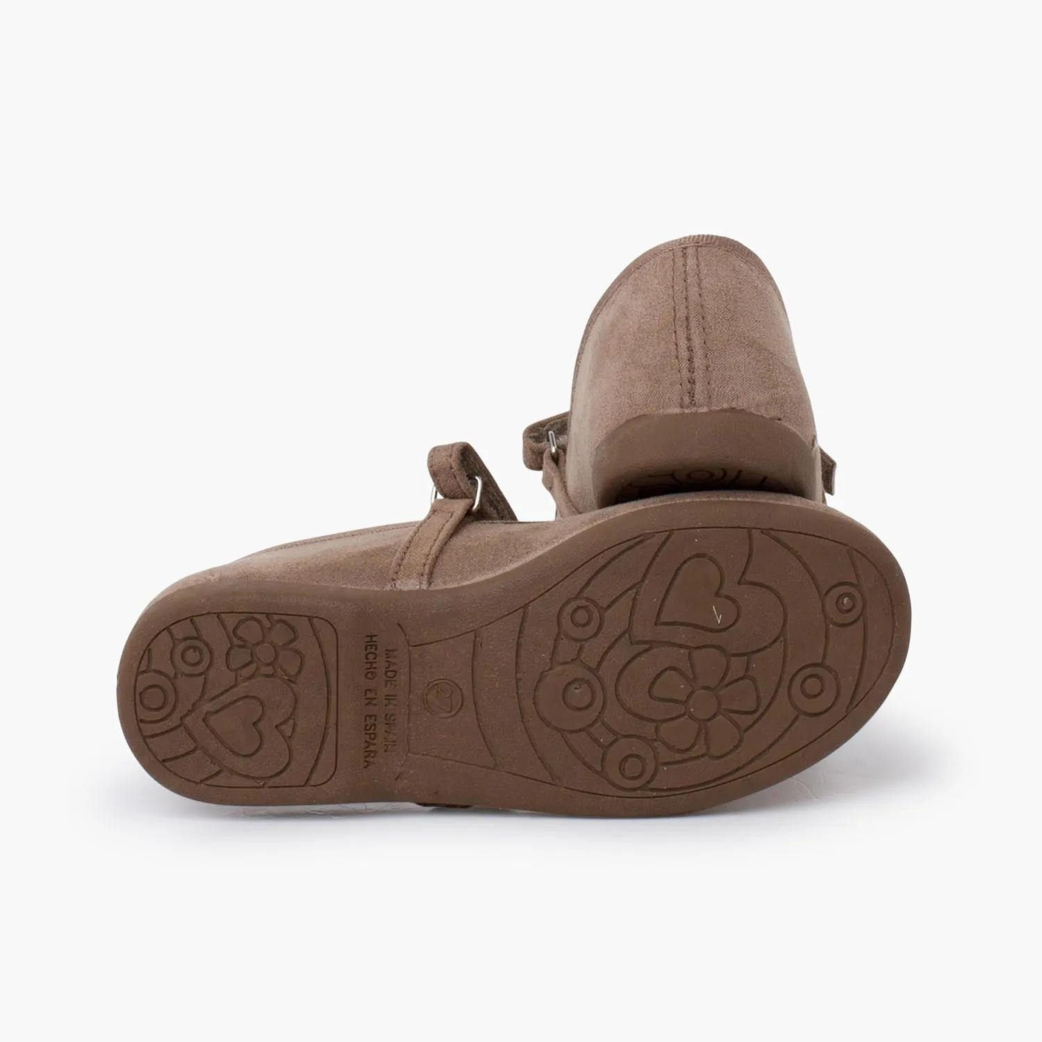 Girls Riptape Faux Suede Mary Janes