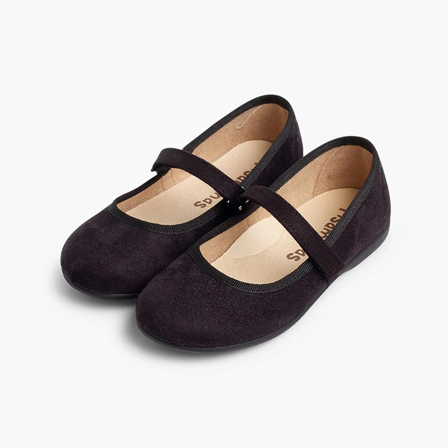 Girls Riptape Faux Suede Mary Janes