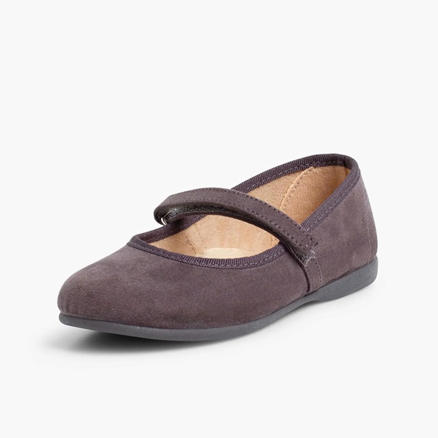Girls Riptape Faux Suede Mary Janes