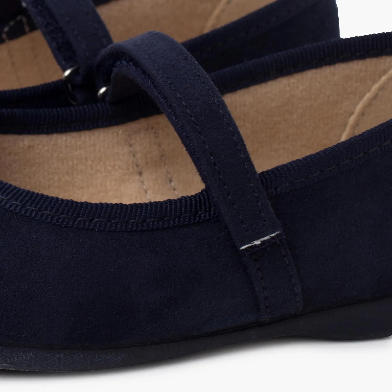 Girls Riptape Faux Suede Mary Janes