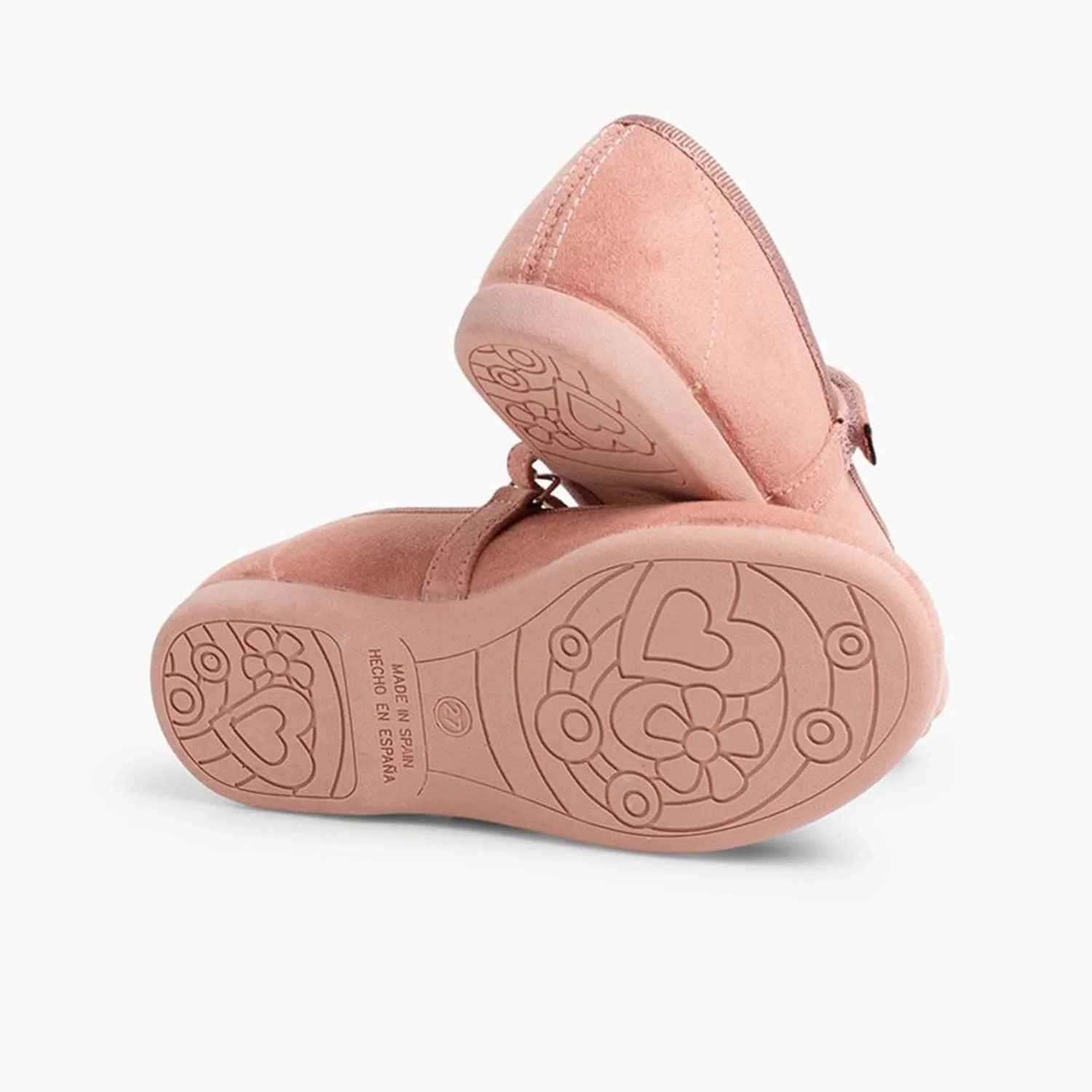 Girls Riptape Faux Suede Mary Janes